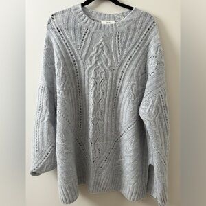 Vince Sweater - Grey Blue - Knitted Cashmere Blend.